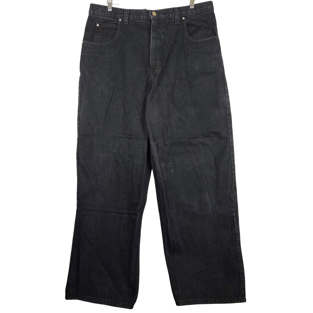 Anchor Blue Mens Black Beyond Baggy Denim Jeans Skater Grunge 42x32 (Fits 41x32)